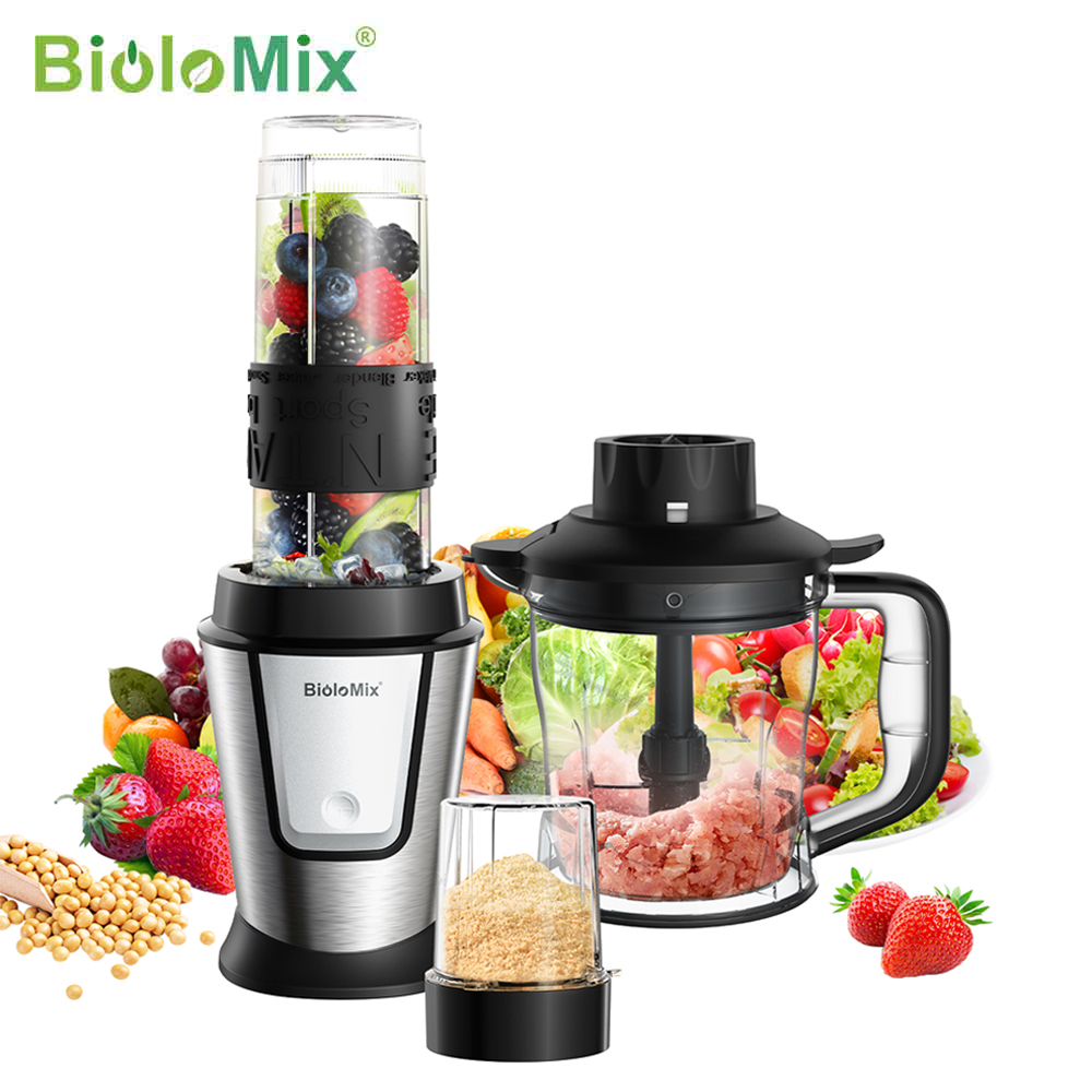 Food Processor Large - BioloMix 3-in-1 Multifunctional Food Processor 700W