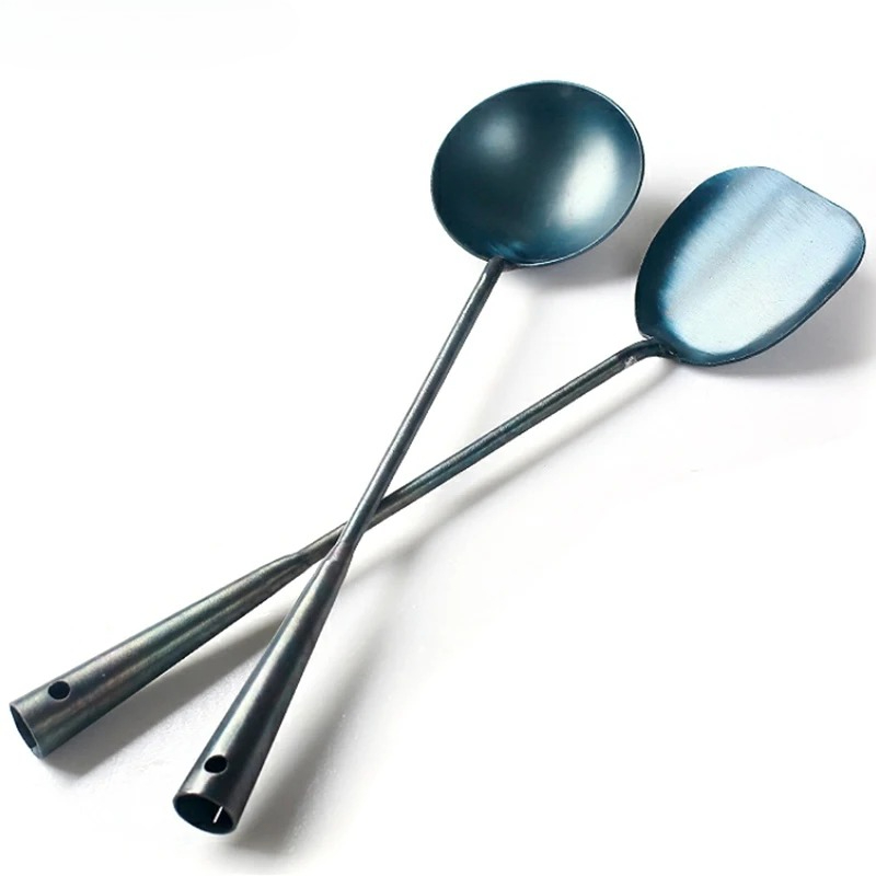 Kitchen Appliances Brand - Traditional Iron Wok Spatula Spoon Kitchen