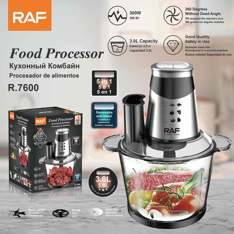 Food Processor Large - RAFMultifunctional food processor with glass jar