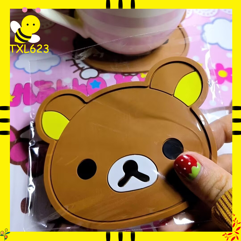 Kitchen Appliances Best - Rilakkuma Silicone Cup Coaster Cute Heat
