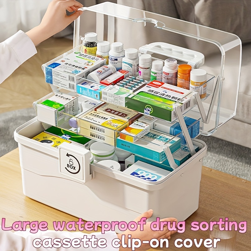 Kitchen Appliances In White - Large White Medicine Organizer with Clip