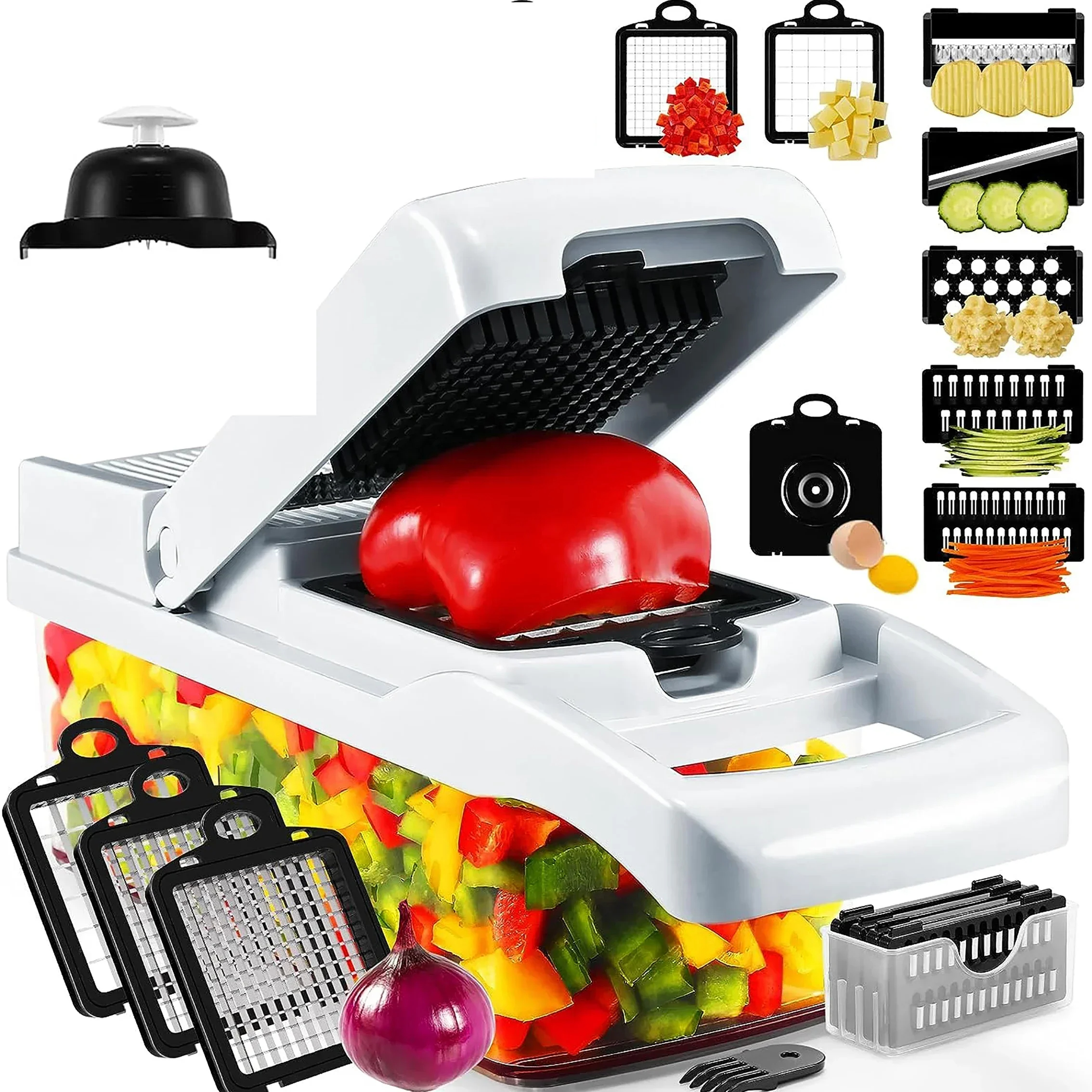 Kitchen Appliances Japan - Vegetable Chopper Multifunctional 15-Pack Various Onion