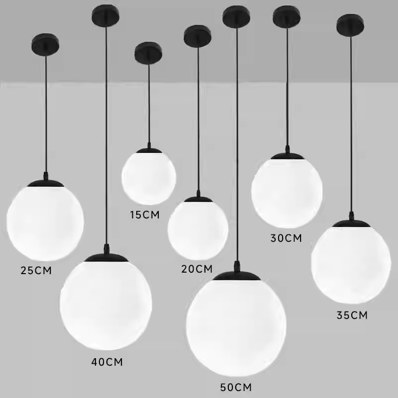 Kitchen Appliances In White - Dining Room Hanging Lamp Globe Glass