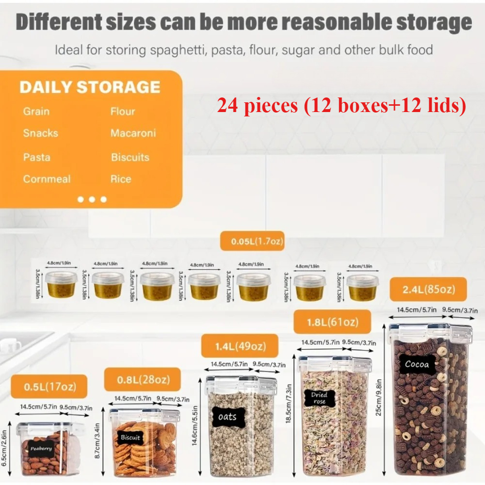 24Pcs Food Storage Containers  – обзор и цена Kitchen Appliances Brand