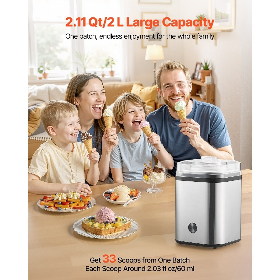 Ice Cream Maker, 2.11 Qt. Larg – обзор и цена Ice Cream Maker Electric