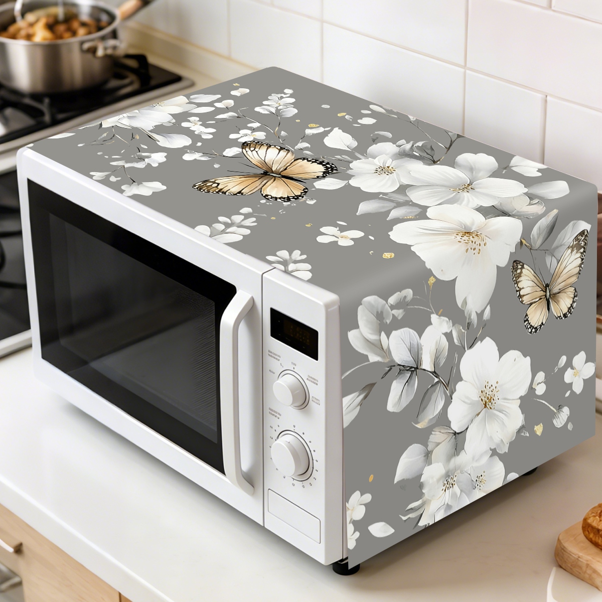 1pc  White Flower Microwave Du – обзор и цена Kitchen Appliances In White