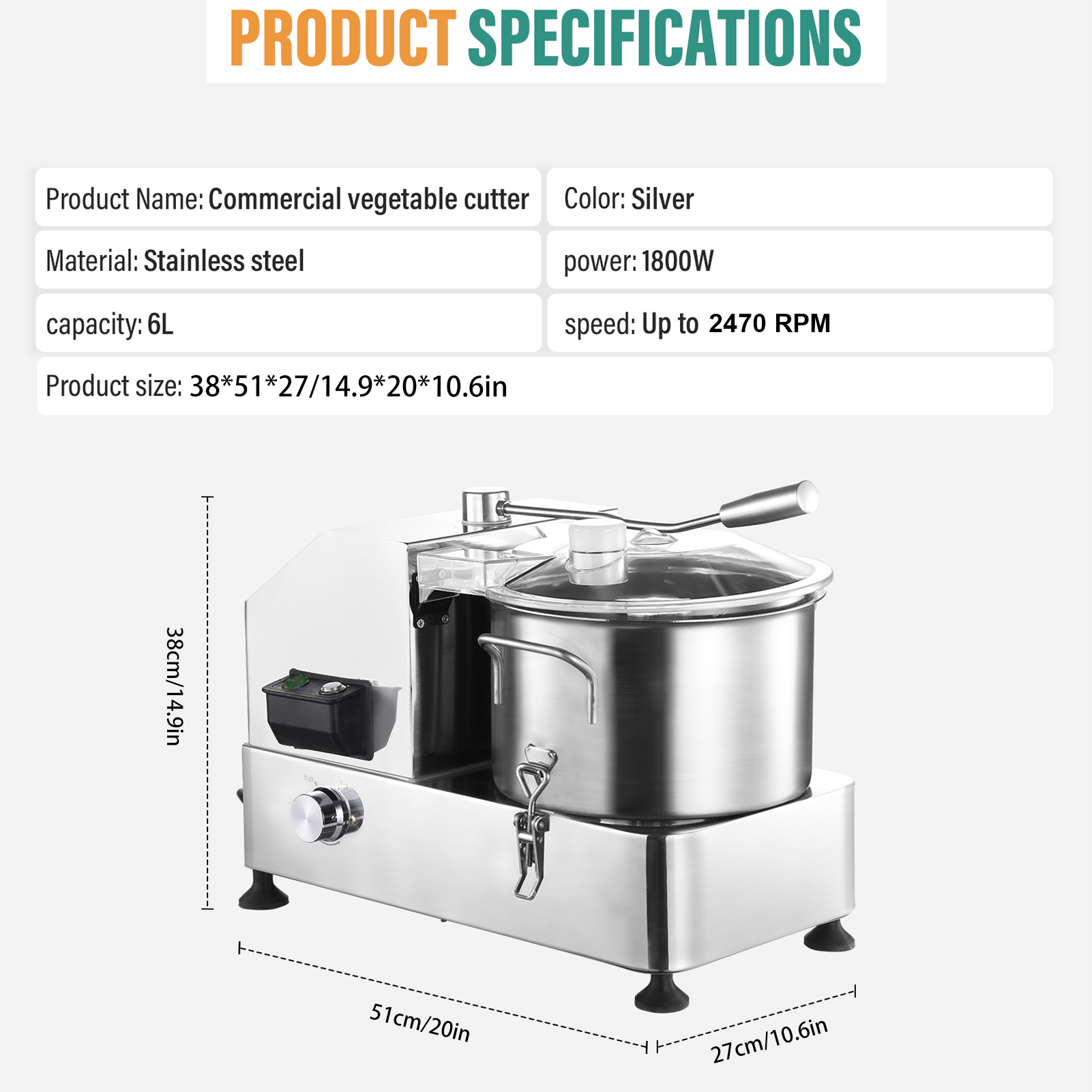 Food Processor Variable Speed  – обзор и цена Food Processor Large