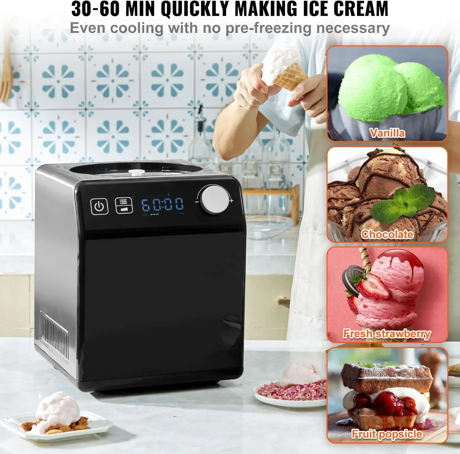 Upright Automatic Ice Cream Ma – обзор и цена Ice Cream Maker Electric