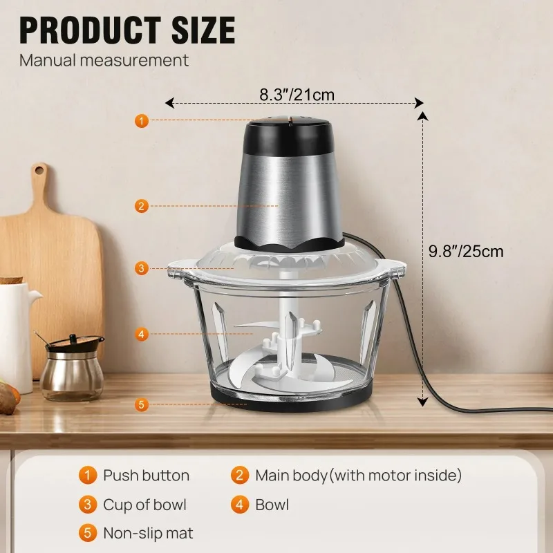 2L Electric Meat Grinder Food  – обзор и цена Food Processor Large