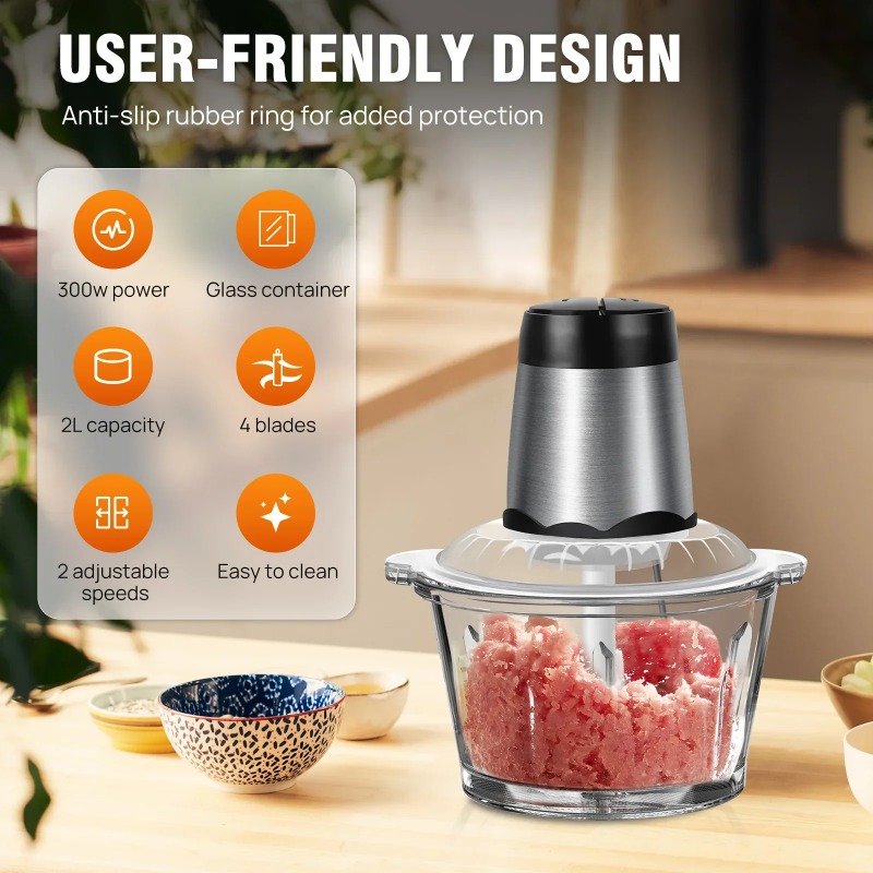 2L Electric Meat Grinder Food  – обзор и цена Food Processor Large