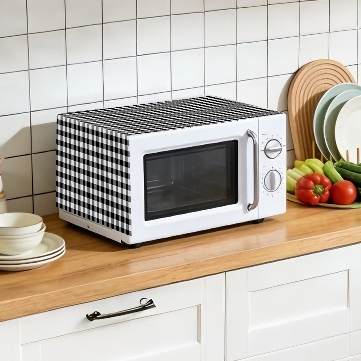 Black White Plaid Microwave Ov – обзор и цена Kitchen Appliances In White