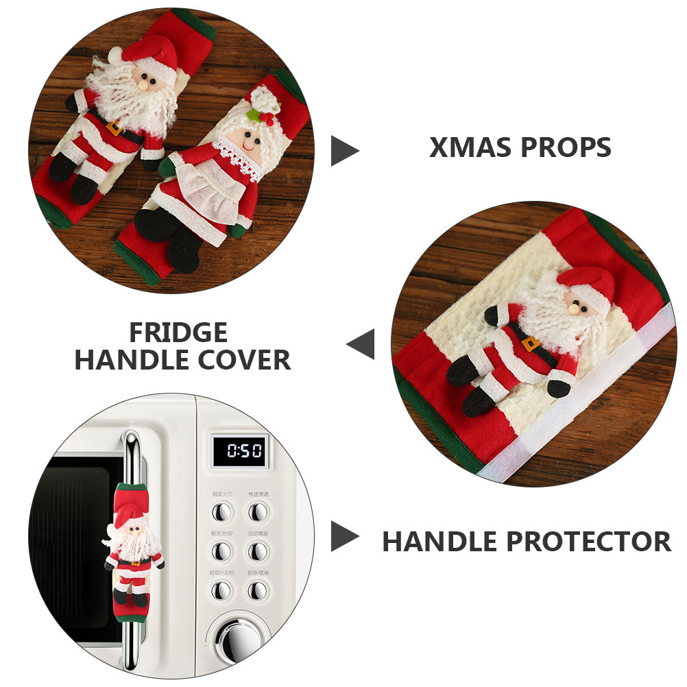 2Pcs Xmas Santa Handle Covers  – обзор и цена Kitchen Appliances For.Xmas