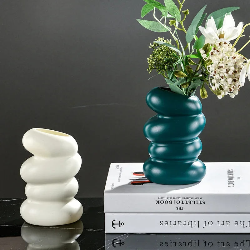 1PC Plastic Spiral White Vase  – обзор и цена Kitchen Appliances In White
