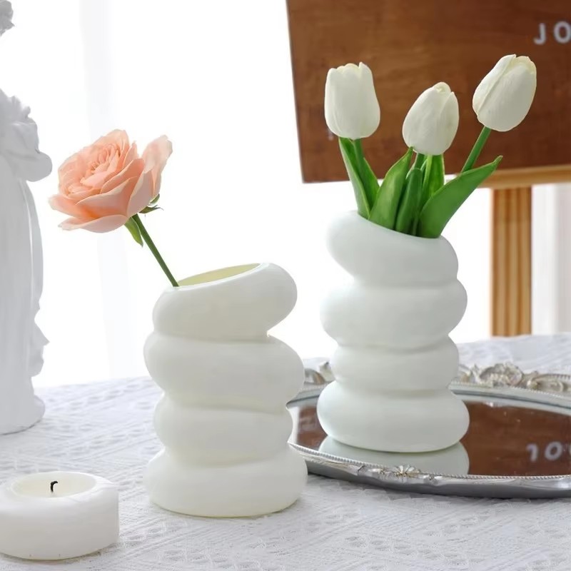 1PC Plastic Spiral White Vase  – обзор и цена Kitchen Appliances In White